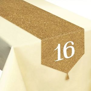 💥 Final Sale💥Glitter Gold Sweet 16 Table Runner.